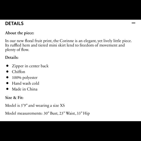 NWT $275 Senlis Floral Fruit Skirt Set Corinne Ruffle Mini Skirt + Audrey Top XS - Picture 13 of 15